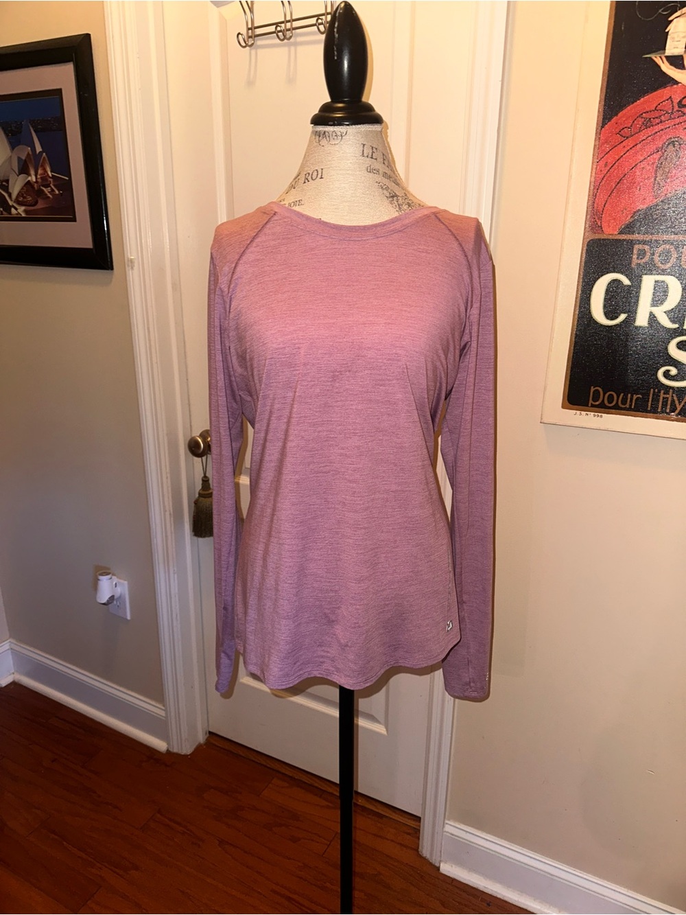 OGIO Women's Long Sleeve active wear Tee — llilac in color